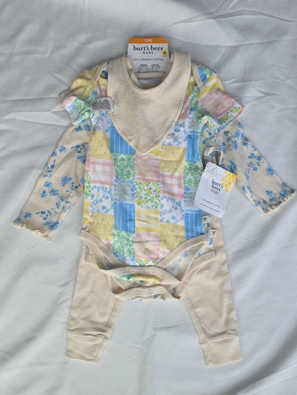 Burt's Bees Baby 4 Piece 100% Organic Cotton Outfit Set